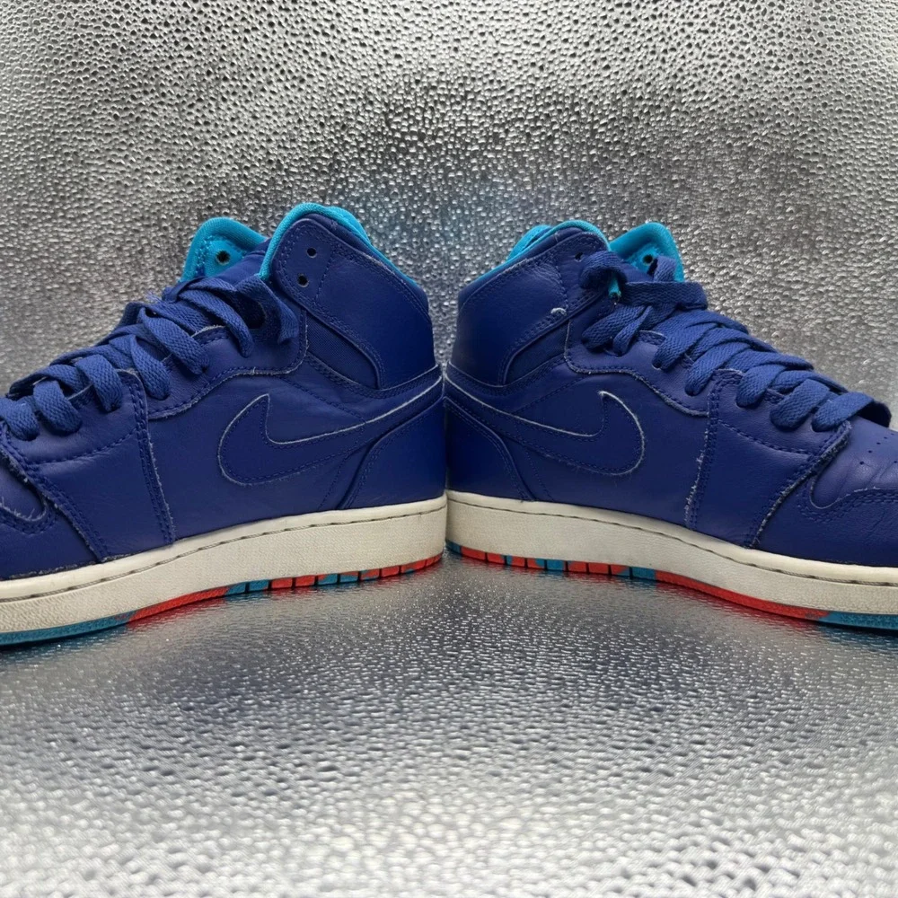 Size 5.5Y Jordan 1 Retro High BG Kids Blue Excellent Deep Royal Blue 705300-433